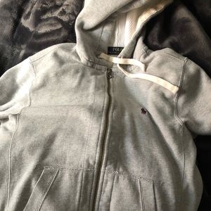 polo raulph lauren grey fleece hoodie